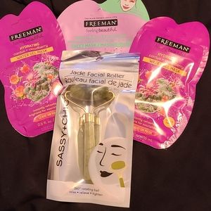 Jade Facial Roller with 3 Face Masks
